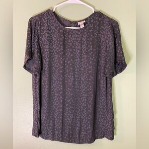 Women’s A New Day Charcoal Patterned Blouse